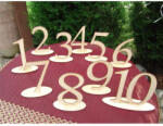  Natúr fa - Asztalszám 1-10-ig 15cm 10db/csomag - csinaldmagadshop