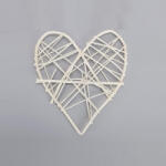  Fonott hálós szív 15cm - csinaldmagadshop