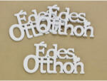  Fa "Édes Otthon" felirat koszorúra fehér 8x13, 5cm 3db/csomag - csinaldmagadshop
