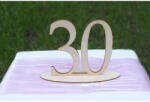  Natúr fa - Asztalszám 30-as 15cm - csinaldmagadshop