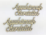  Natúr fa - "Anyukámnak Szeretettel" felirat 5, 5x12, 8cm 2db/csomag