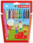 STABILO Комплект флумастери, Stabilo, Trio A-Z, 12 цвята (ST378/1-12-01)