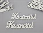  Fehér "Köszönettel" felirat 9cm 8db/csomag - csinaldmagadshop