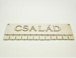  Natúr fa - Család ünnepi tábla 11x45cm - csinaldmagadshop