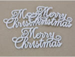  Merry Christmas felirat elegáns fehér 15cm 3db/csomag - csinaldmagadshop
