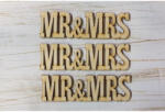  Natúr fa - "MR&MRS" felirat 3x10, 5cm 3db/csomag - csinaldmagadshop
