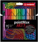 STABILO Комплект флумастери, Stabilo, pointMax Arty ST488/15-1-20, 15 цвята (ST488/15-1-20)