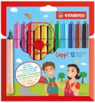 STABILO Комплект флумастери, Stabilo, Cappi ST168/12-4, 12 цвята (ST168/12-4)
