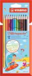 STABILO Комплект цветни акварелни моливи, Stabilo, Aquacolor, ST1612-6, 12 цвята (ST1612-6)