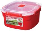 Sistema 1102 Műanyag ételtároló Gözölö kosárral 2, 4L - Piros (1102) (1102) - xupe