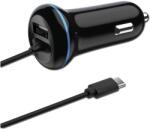 2GO USB / USB-C Autós töltő - Fekete (797170) (797170)