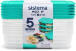 Sistema Meal Prep NEST IT Műanyag ételtároló készlet 1, 19L (5 db) (59175) (59175)