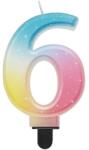 Godan Beauty and Charm: Szivárvány színű pasztell számgyertya - 6 (SF-OPA6) - jateknet