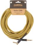 Cascha Professional Line Guitar Cable, Angled, Tweed Natural, 9 m