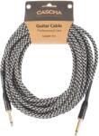 Cascha Professional Line Guitar Cable Straight Tweed Black 9 m