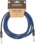 Cascha Professional Line Guitar Cable, Straight, Tweed Blue, 3 m