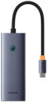 Baseus Hub USB-C Baseus UltraJoy, 4 x USB-A 3.0 - 1 x HDMI, Gri B00052809813-00 (B00052809813-00)