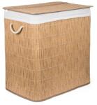 G21 G21-es 150 literes szennyeskosár elválasztókkal, rattan utánzat, fehér betéttel (KPG21RAT2NW)