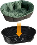 Ferplast Ferplast Siesta Deluxe kutyakosár+zöld bársony ágybetét+lábak, 8-as méret