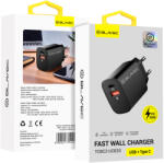 Blavec fali töltő BC2 - USB + Type C - QC 3.0 PD 20W (TCBC2-UCB20) fekete