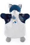 Doudou Lup de pluș pentru teatru de păpuși Wolf Hand Puppet Doudou et Compagnie albastru 25 cm da 0 luni (DC4004)