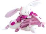 Doudou Iepuraș de pluș de alint Lapin Cerise Doudou et Compagnie în ambalaj cadou roz 27 cm de la 0 luni (DC2703)