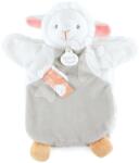 Doudou et Compagnie Oiță de pluș pentru teatru de păpuși Lamb Green Hand Puppet Doudou et Compagnie gri 25 cm de la 0 luni (DC4007)