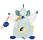 Doudou Dinozaur de pluș pentru teatru de păpuși Dino Filou Hand Puppet Doudou et Compagnie albastru 25 cm de la 0 luni (DC3940)