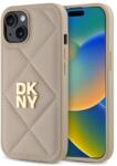 DKNY iPhone 15 Bézs DKNY Steppelt Logós tok