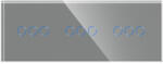 Luxion Intrerupator 3 x Triplu cu Touch din Sticla LUXION Gri (LX-ST-301/301/301-GY)
