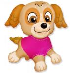 Flexmetal Rózsaszín ruhás kiskutya fólia lufi, 61 cm (901749) - jatekbolt