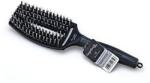 Olivia Garden Fingerbrush Combo Medium Black четка за коса с влакна от найлон и глиган