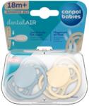 Canpol babies Canpol babies, Nude, suzeta din silicon, simetrica, albastru, 18 luni+, 2 buc