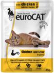 Eurocat alutasakos macskaeledel 85g csirkemájjal