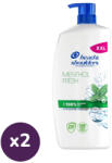 Head & Shoulders Menthol Fresh korpásodás elleni sampon (2x800 ml)