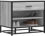vidaXL cipőpad szürke Sonoma 60x40x53, 5 cm Gépi fa és fém (849222)