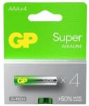 GP Batteries Baterie Alcalina Super GP R3 (AAA), 4 Bucati (GP24A-PGB4) Baterii de unica folosinta