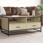 vidaXL sonoma tölgy szerelt fa és fém dohányzóasztal 100x50x45 cm (848785)