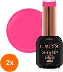 LUXORISE Set 2 x Oja Semipermanenta One Step, Diamond Vanity Pink 10 ml, Luxorise