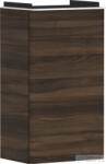 Hansgrohe XELU Q 34x24, 5 cm-es 1 ajtós fali szekrény matt fehér fogantyúval, balos, sötét dió 54014700 (54014700)