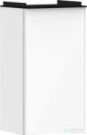 Hansgrohe XELU Q 34x24, 5 cm-es 1 ajtós fali szekrény matt fehér fogantyúval, balos, fényes fehér 54011700 (54011700)