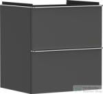 Hansgrohe XELU Q 58x49, 5 cm-es 2 fiókos fali szekrény króm fogantyúval, matt gyémántszürke 54024000 (54024000)