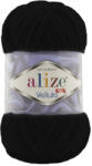 alize velluto plüss, zsenília fonal 060 - fekete