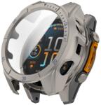  LUNET FULL COVER Műanyag burkolat üveggel Garmin Fenix 8 AMOLED 43mm TITANIUM BLUE-hoz