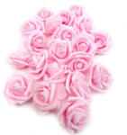  Polifoam rózsa virágfej habrózsa 4 cm - Rózsaszín