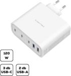 Cellect Hálózati töltő adapter gyorstöltő funkcióval 120W, Fehér - bluedigital