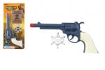 Teddies Pistol revolver cu clapetă din plastic 23x12cm cu insignă de șerif pe carton