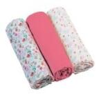 BabyOno Scutece moi Muslin 3pcs - zmeură