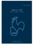 Hahnemühle Skizze 120 rajz- és vázlattömb, 120 g, 50 lap - A3, ragasztott