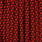  Paracord 550, méterben, 4 mm - diamond camo vörös